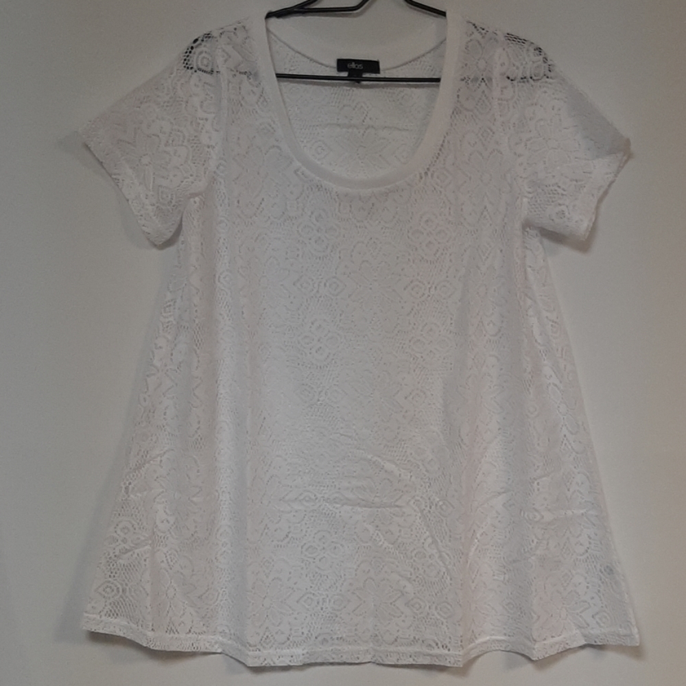 Ellos see through white top